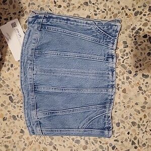 Zara denim strapless top